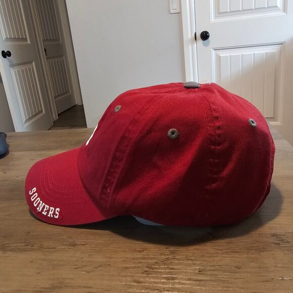 Oklahoma University Strapback Hat Cap Red Gray OU Boomer Sooners NCAA SEC Preppy - Picture 6 of 11
